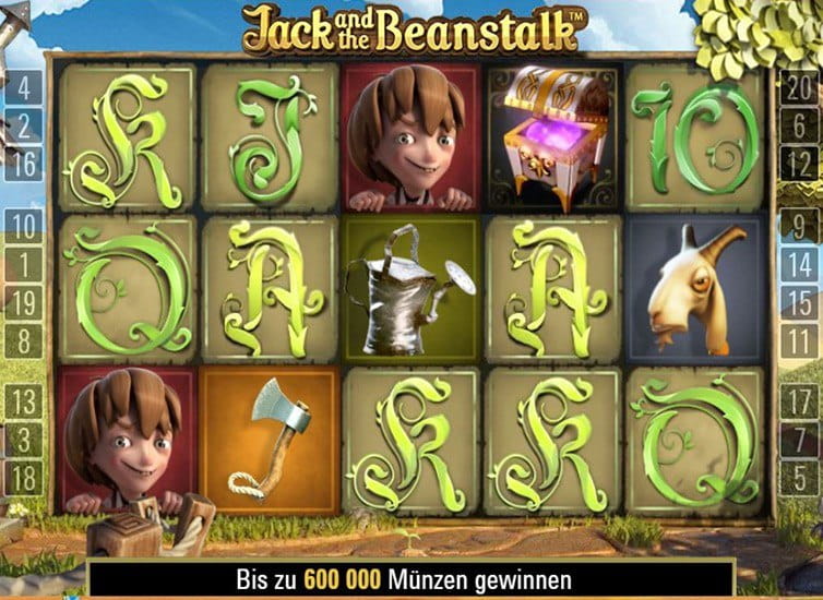 Das Bild zeigt den beliebten NetEnt Automaten Jack and the Beanstalk.