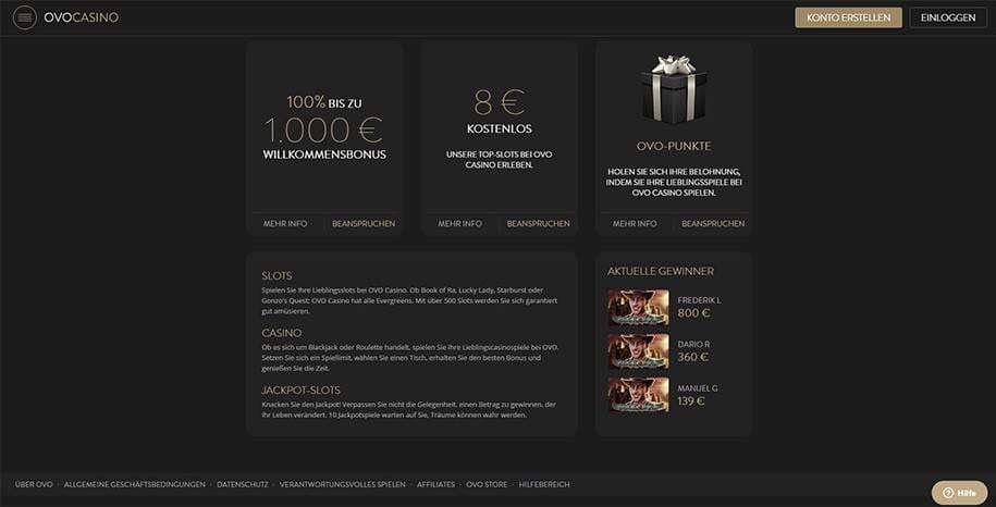 Ovo casino promotional code