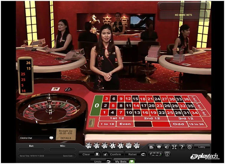 Bei Playtech könnt ihr auch live mit asiatischen Croupiers online Roulette spielen
