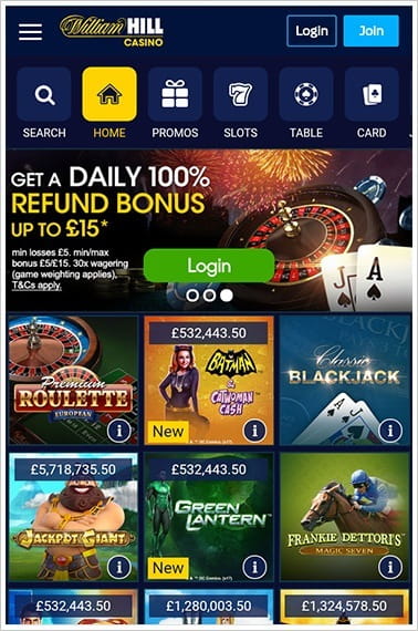 Alle Handy Spiele des William Hill Casinos im Überblick