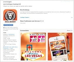 Vorschaubild für die Leovegas Installation auf iOS Mobilgeräten