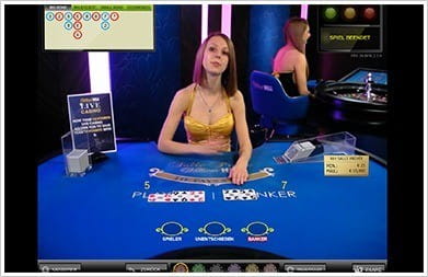 Vorschau bild für das Live Baccarat im William Hill Casino