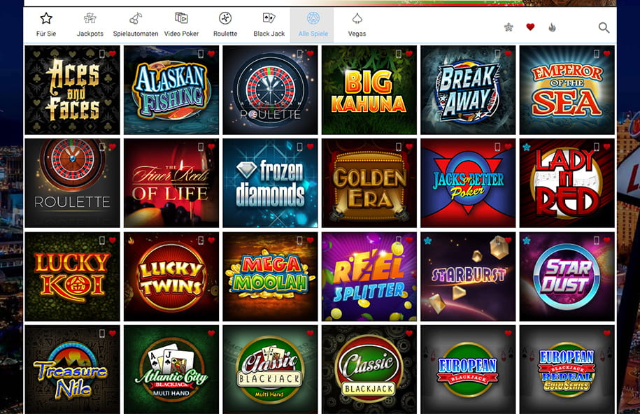 Die Spiele im All Slots Online Casino in der Übersicht.