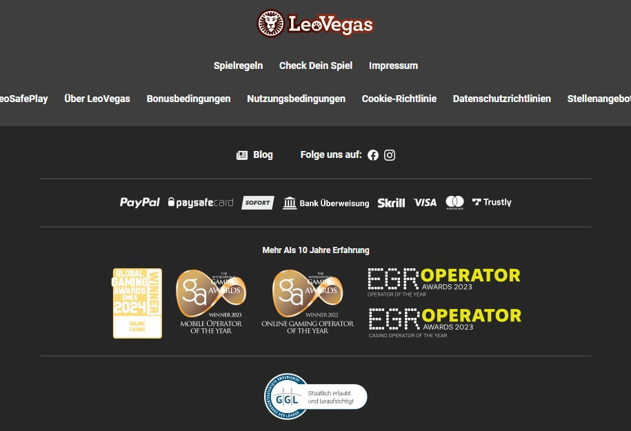 Die Leovegas Spiele
