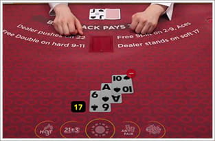 Das Kartenspiel Blackjack mit echtem Dealer