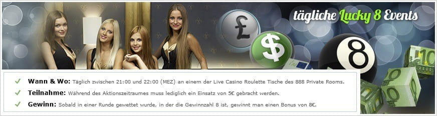 Die einzigartige 888 Live Casino Roulette Aktion 