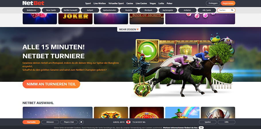 Ein besonders Angebot der NetBet Online Spielothek sind die täglichen Turniere